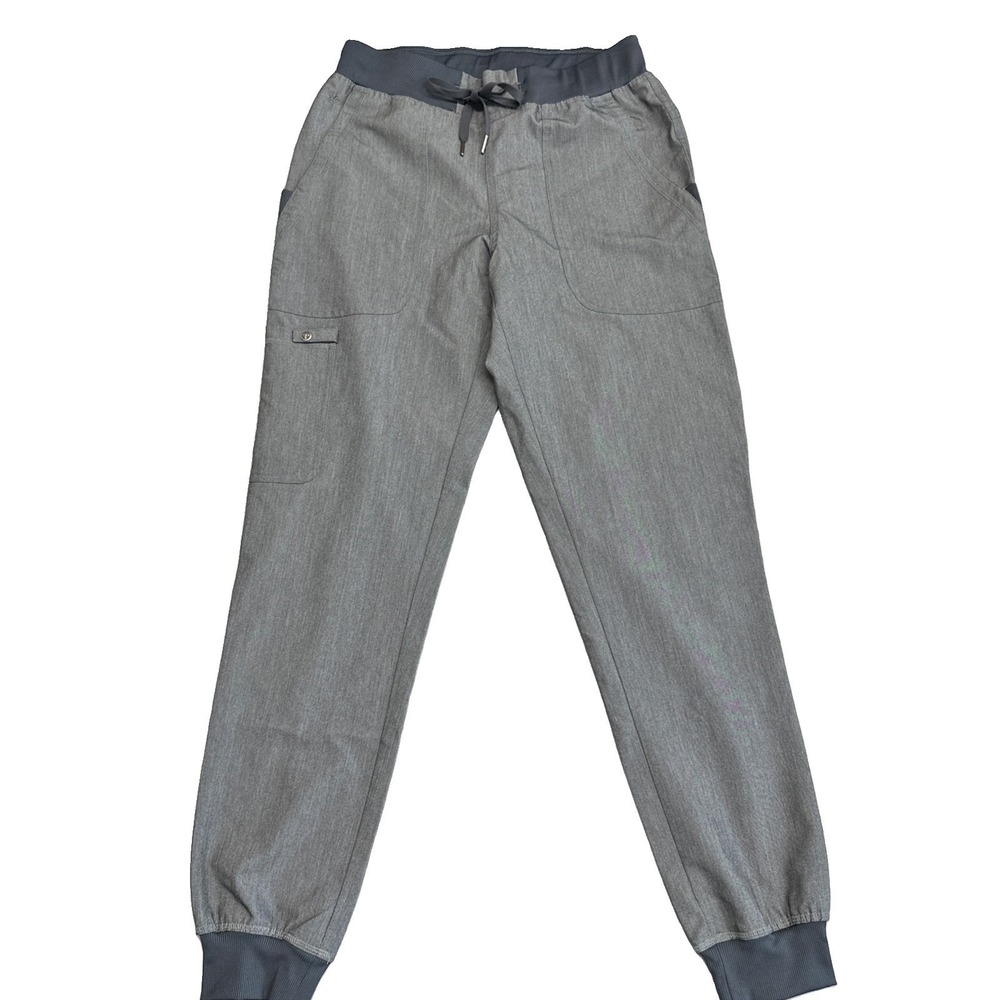 Med Couture Scrub Bottom Jogger Pants Pewter Gray Women's  - Size Small